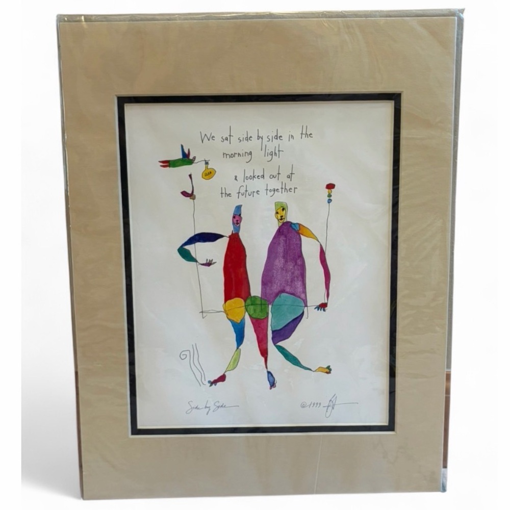 Brian Andreas Vintage 90s Side by Side StoryPeople Art Print Abstract Artwork